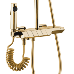 Rea zestaw natryskowy z termostatem Rob złoty