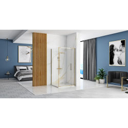 Rea drzwi prysznicowe 90x195 Rapid Swing gold