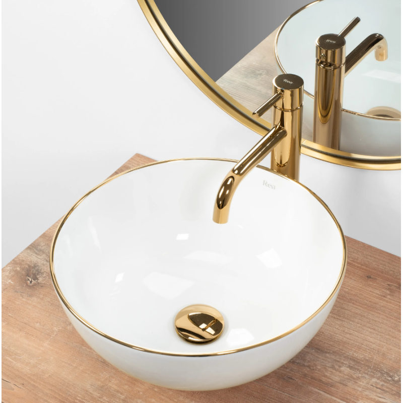 Rea umywalka nablatowa Stella gold Edge