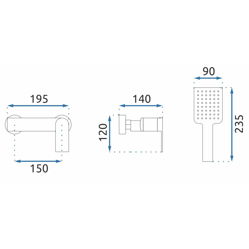 Rea Bateria Prysznicowa Storm czarna