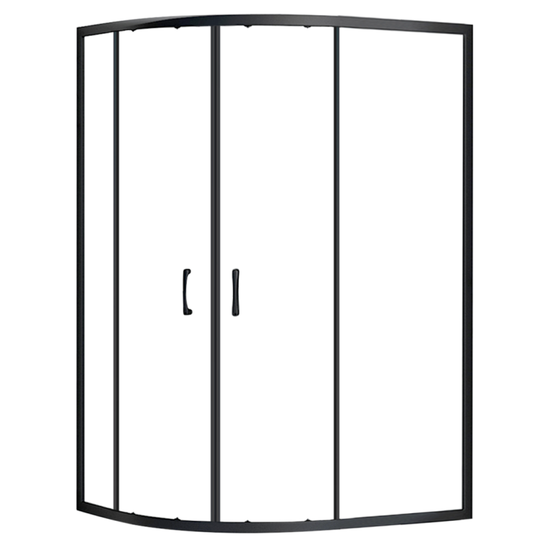 Rea kabina półokrągła bez brodzika 90x90x190szkło transparent Look black