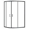 Rea kabina półokrągła bez brodzika 90x90x190szkło transparent Look black