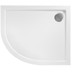 Rea brodzik półokrągły 80x100 prawy Look white