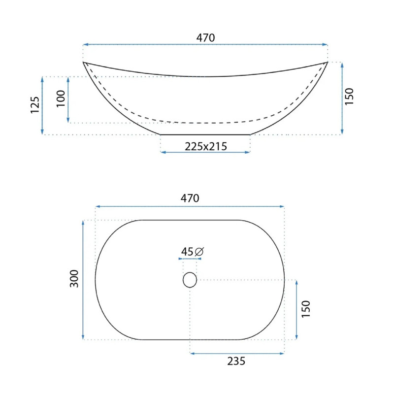 Rea umywalka nablatowa Royal Mini
