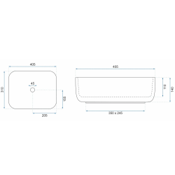 Rea umywalka nablatowa Demi Mini