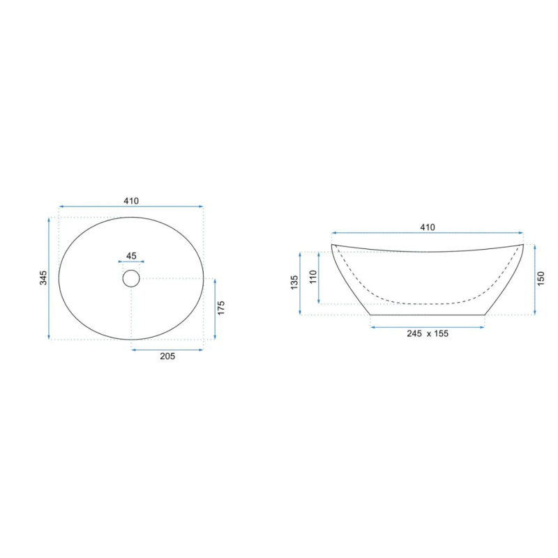 Rea umywalka nablatowa Sofia Nature Marble
