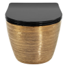 Rea misa wisząca wc bezrantowa Carlo Mini Rimlessgold Brush black