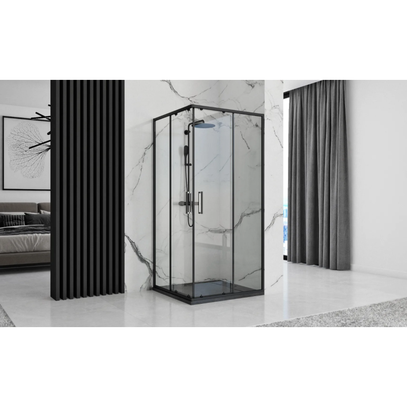 Rea brodzik 90x90 Bazalt black