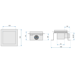 Rea Odpływ Liniowy + Syfon + Nóżki + Mankiet Uszczelniający Dots szczotkowany 120x120