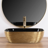 Rea umywalka nablatowa Belinda gold Brush/black