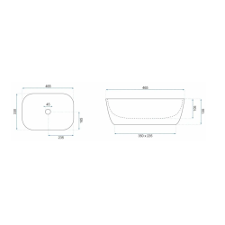 Rea umywalka nablatowa Belinda gold Brush/black