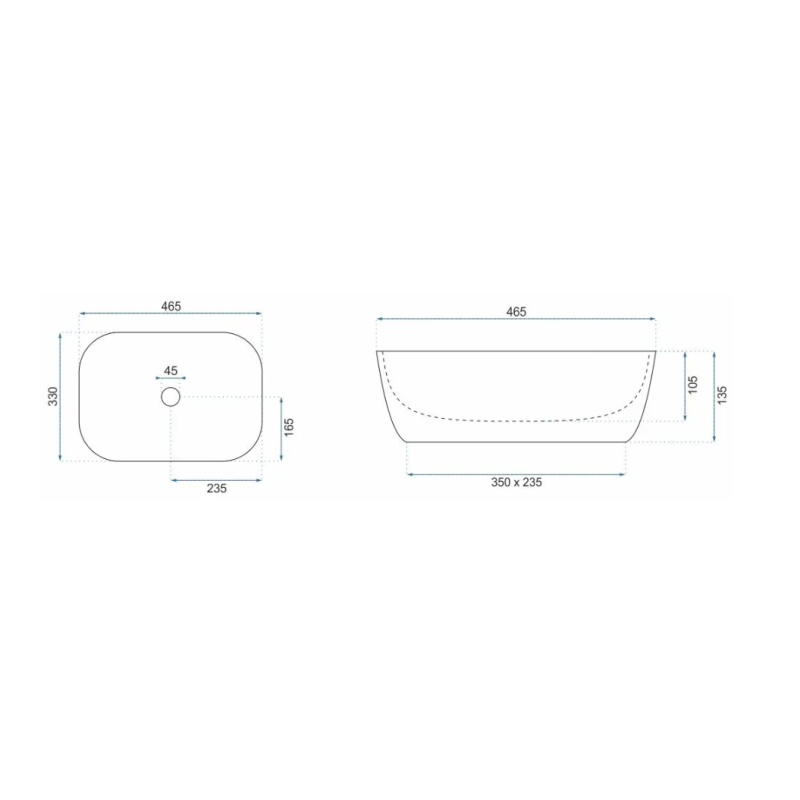 Rea umywalka nablatowa Belinda gold Brush/black