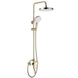 Rea zestaw natryskowy Bloom biały/złoty