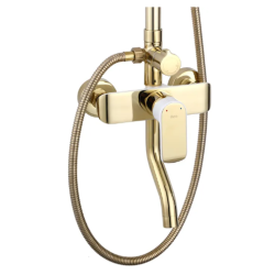 Rea zestaw natryskowy Bloom biały/złoty