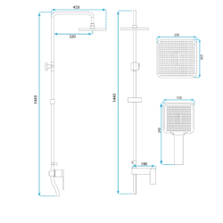 Rea zestaw natryskowy Storm czarny