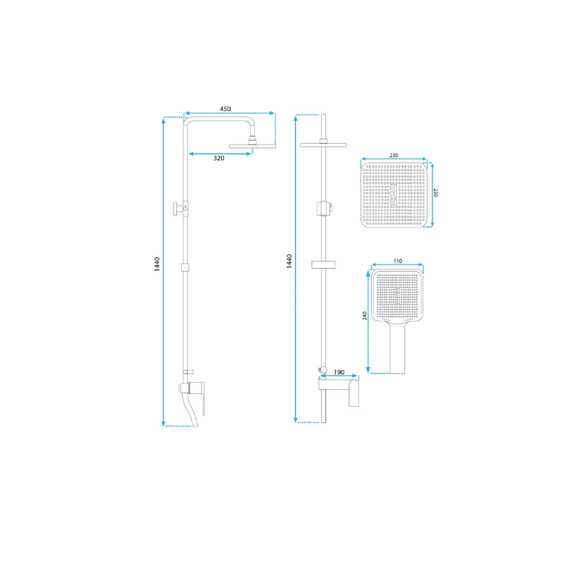 Rea zestaw natryskowy Storm czarny