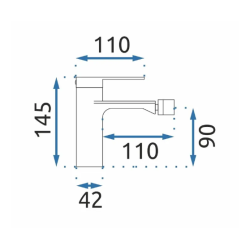 Rea Bateria Bidetowa Stojąca Storm czarna