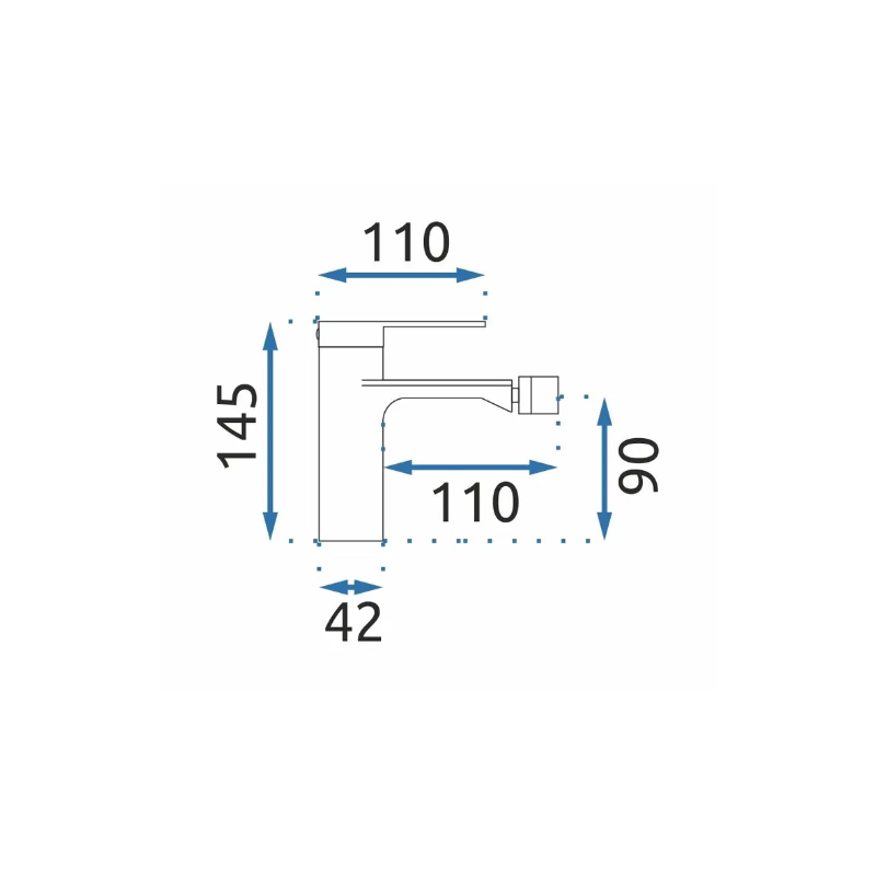 Rea Bateria Bidetowa Stojąca Storm czarna