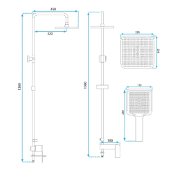 Rea Zestaw Natryskowy Storm tytan