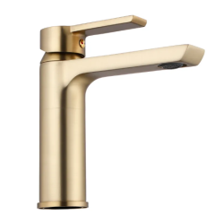 Rea Bateria Umywalkowa Niska Argus złota szczotkowana