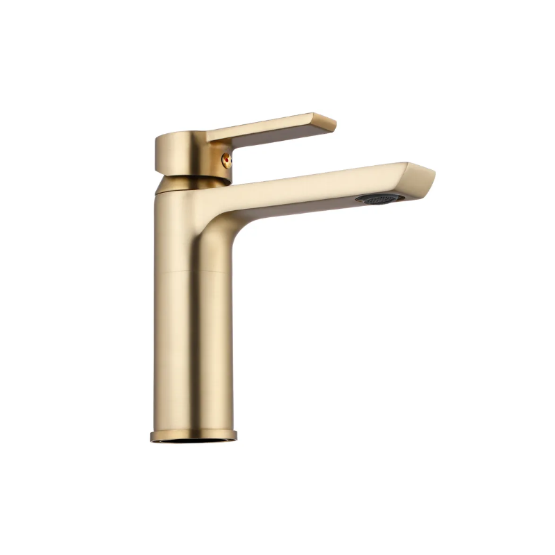 Rea Bateria Umywalkowa Niska Argus złota szczotkowana