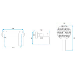 Rea Bateria Prysznicowa Veneta złota