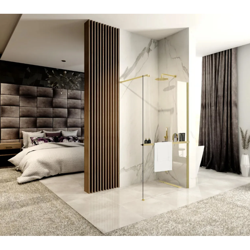 Rea wieszak na ręczniki / półka Evo gold Brush