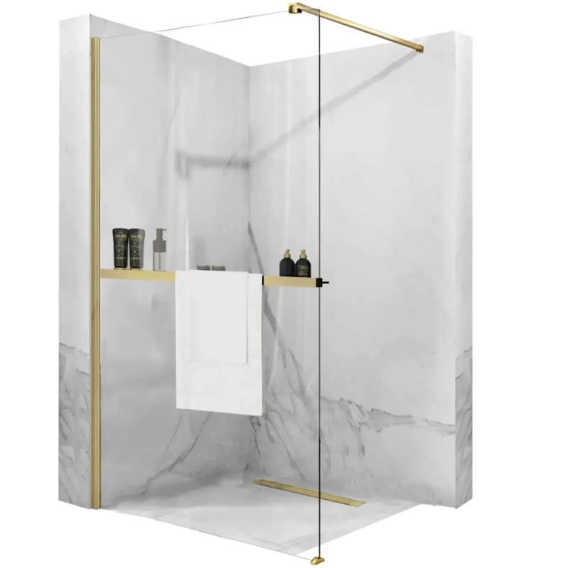 Rea wieszak na ręczniki / półka Evo gold Brush