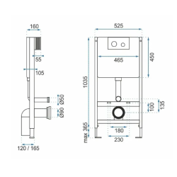 Rea stelaż podtynkowy bez przycisku Stelaż Podtynkowy Wc St