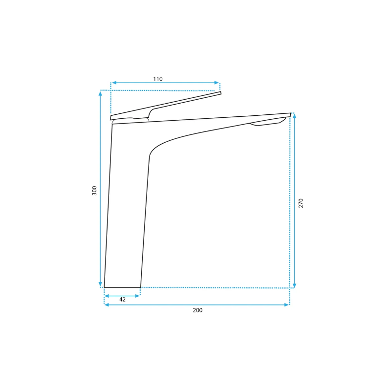 Rea Bateria Umywalkowa Wysoka Avalon tytan