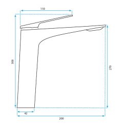 Rea Bateria Umywalkowa Wysoka Avalon złota szczotkowana