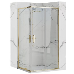 Rea kabina bez brodzika 80x100x190 szkło transparent Punto gold