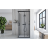 Rea kabina bez brodzika 80x80x190 szkło transparent City black