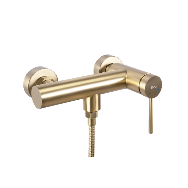 Rea Bateria Prysznicowa Clif złota szczotkowana