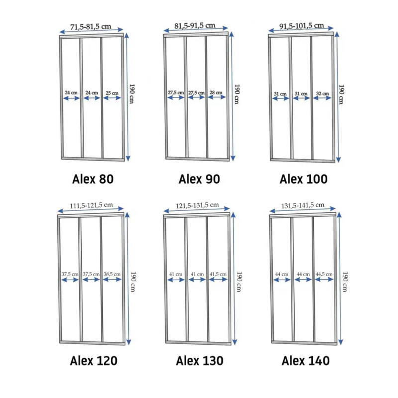 Rea drzwi prysznicowe 120x190 Alex gold Brush
