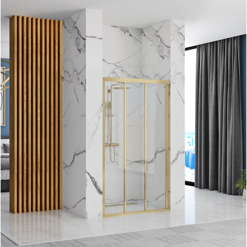 Rea drzwi prysznicowe 120x190 Alex gold Brush