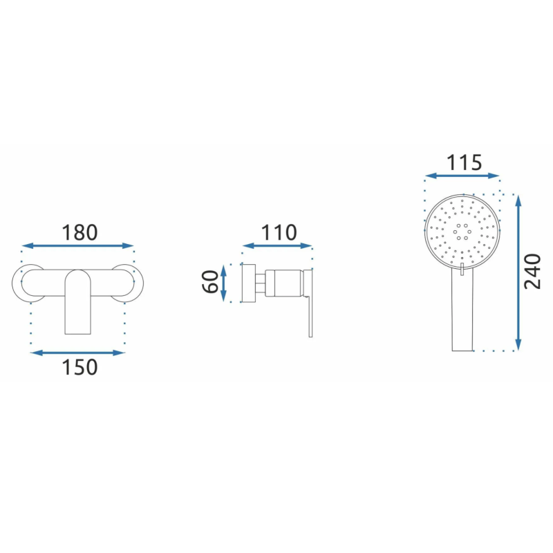 Rea bateria prysznicowa Verso Czarna