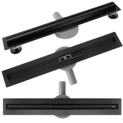 Rea odpływ liniowy + syfon + nóżki + mankiet uszczelniający Neox Slim Pro czarny 500