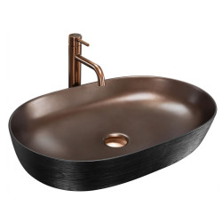 Rea umywalka nablatowa Cleo 61 black Edge