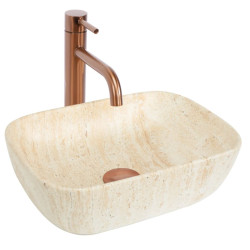 Rea umywalka nablatowa Belinda Mini Travertine Matt