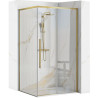 Rea kabina prysznicowa 90x90x195 szkło transparent Solar Brush gold