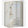 Rea kabina prysznicowa 90x120x195 szkło transparent Solar Brush gold