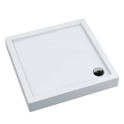 AQUA for you Brodzik kwadratowy 80x80 cm Kronos PLUS z powłoką antybakteryjną i technologią Stabilsound, wys. 14 cm, biały