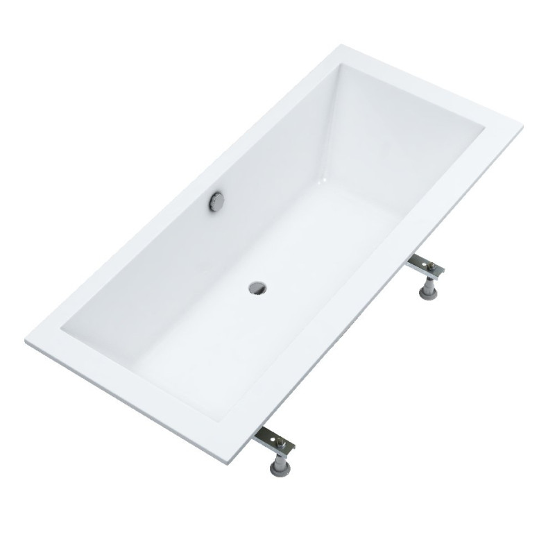 AQUA for you wanna prostokątna Kronos SLIM 170x75 z syfonem i nogami - wzmacniane ranty