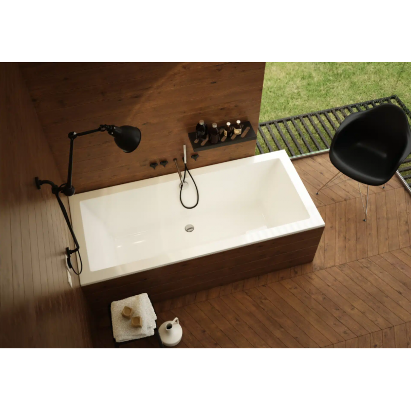 AQUA for you wanna prostokątna Kronos SLIM 170x75 z syfonem i nogami - wzmacniane ranty