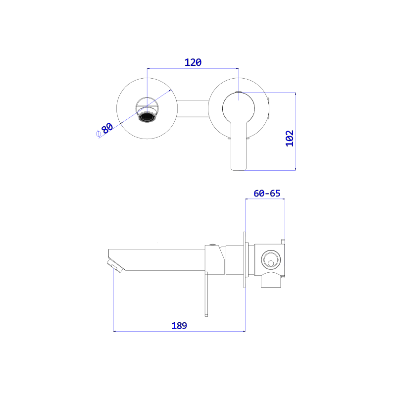 Bateria umywalkowa podtynkowa stal szczotkowana MISTELLA AVAPAX ABMI141111