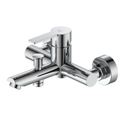 Bateria wannowa ścienna z przełącznikiem natrysku stal szczotkowana MISTELLA AVAPAX ABMI211111