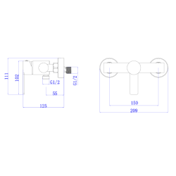 Bateria prysznicowa stal szczotkowana MISTELLA AVAPAX ABMI301511