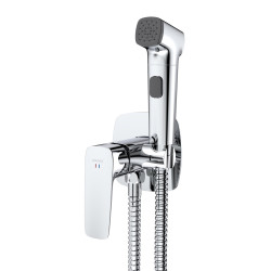 Bateria bidetowa podtynkowa z wężem i słuchawką typu bidetka stal szczotkowana QANIX AVAPAX ABQA4111B1