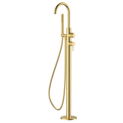 Bateria wannowa wolnostojąca z zestawem natryskowym złoty szczotkowany ULTIMATE AVAPAX ABUL221221
